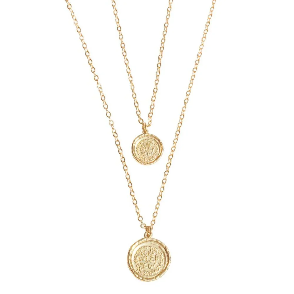 Amber Sceats Double Coin Necklace